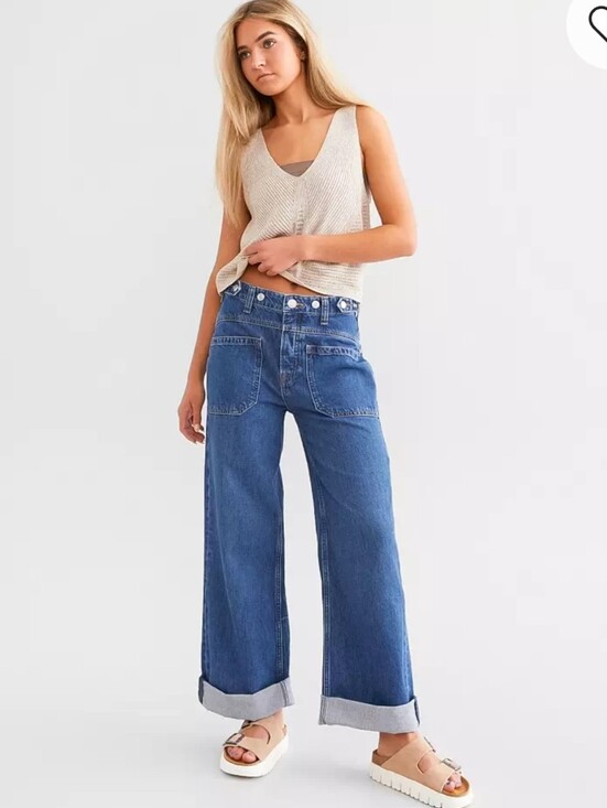 Free People Denim - We The Free Palmer Wide Leg Jeans Size 30